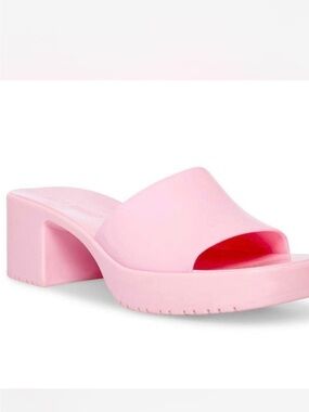 Steve Madden Pink Block Heel Slide Mule
